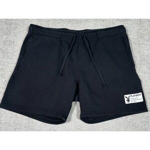 Playboy‎ PacSun Shorts Mens Large Black Service Fleece Sweat Pull On Drawstring